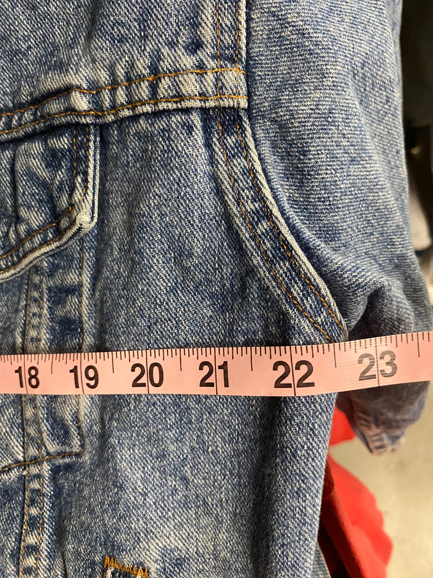 Levi stauss Vintage 90's Demin Trucker Jacket Medium Wash 70507 4890 Mens Large