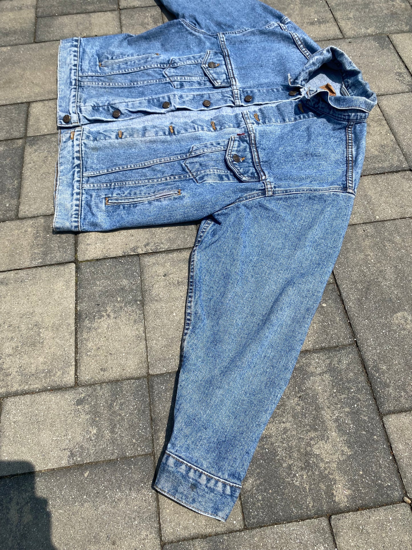 Levi stauss Vintage 90's Demin Trucker Jacket Medium Wash 70507 4890 Mens Large