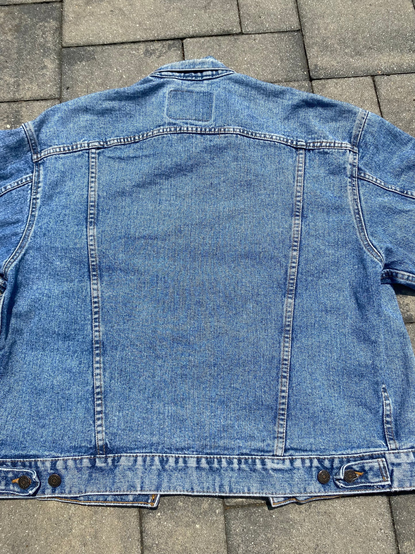 Levi stauss Vintage 90's Demin Trucker Jacket Medium Wash 70507 4890 Mens Large