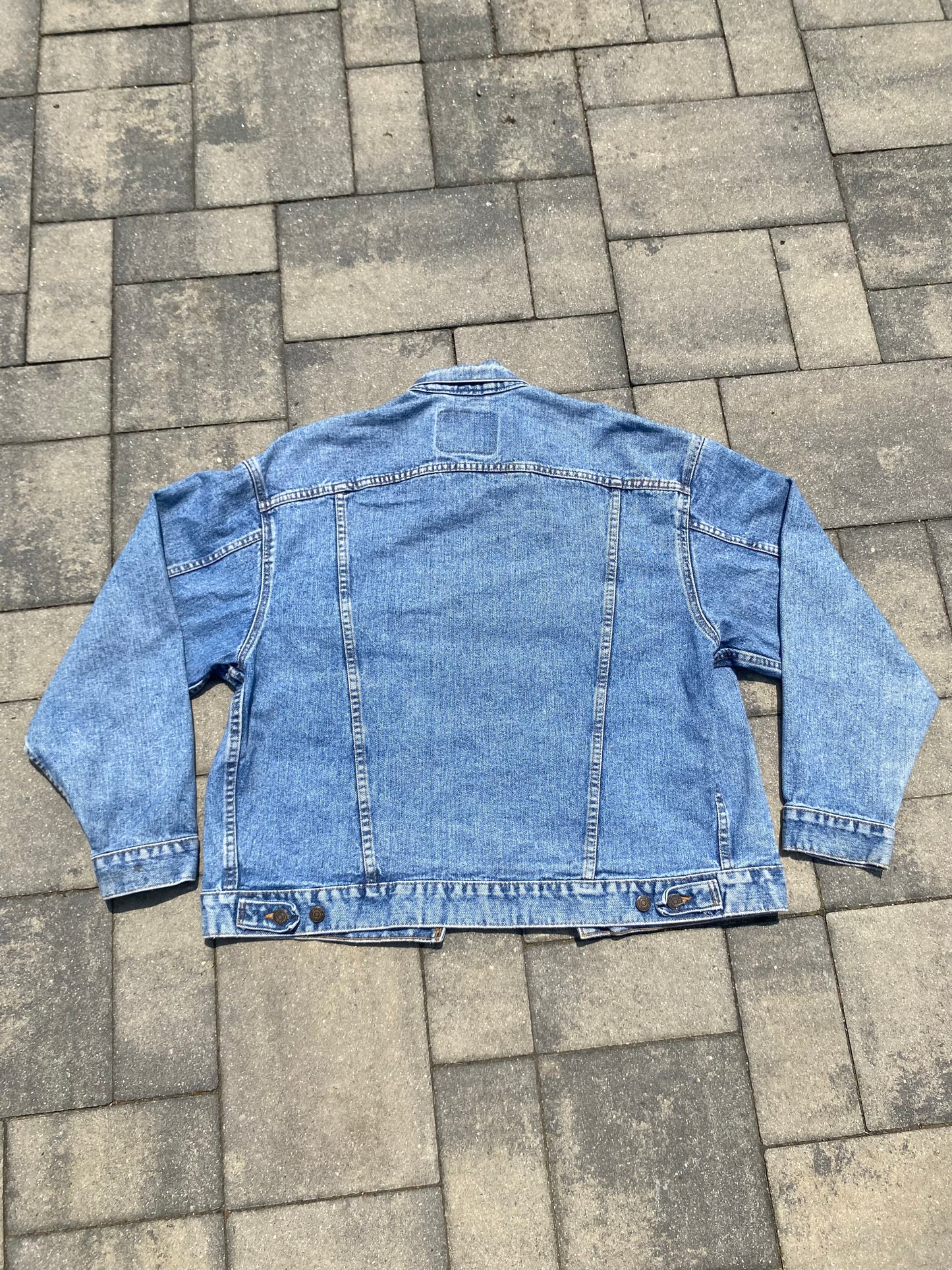 Levi stauss Vintage 90's Demin Trucker Jacket Medium Wash 70507 4890 Mens Large