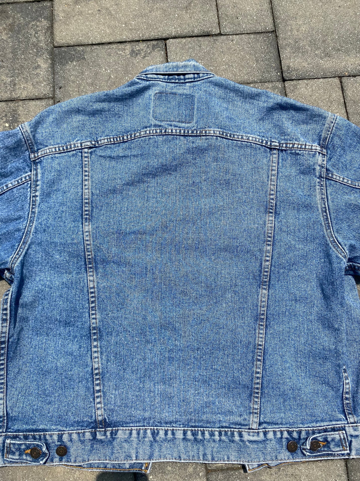 Levi stauss Vintage 90's Demin Trucker Jacket Medium Wash 70507 4890 Mens Large