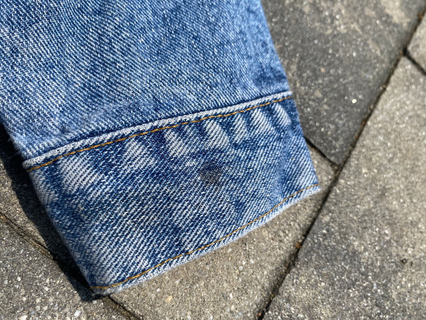 Levi stauss Vintage 90's Demin Trucker Jacket Medium Wash 70507 4890 Mens Large